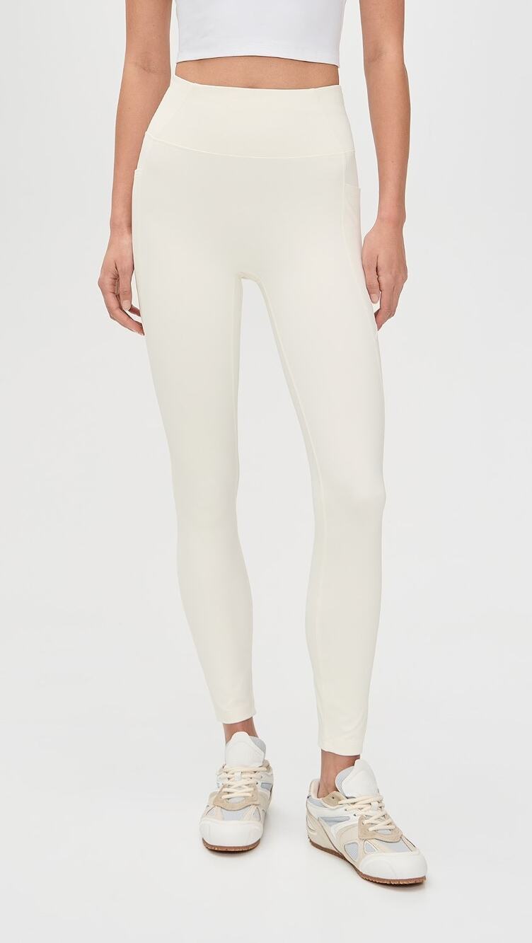 Beyond Yoga Pacer Fleece-Backed Zip Pocket Legging Glacier XS NWT